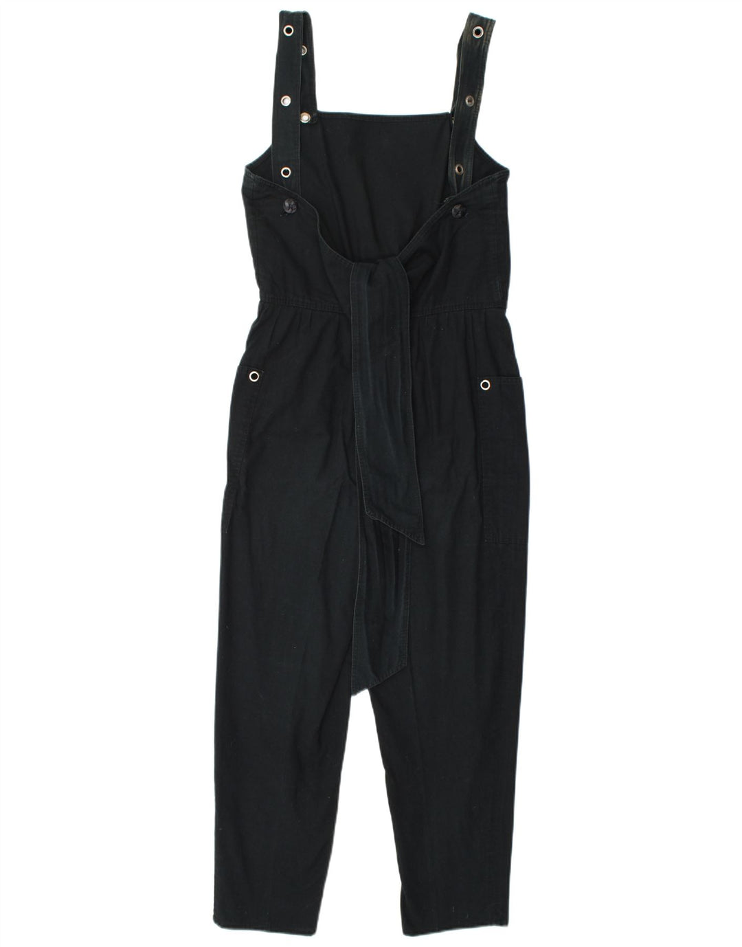 VINTAGE Γυναικείο Παντελόνι Dungarees Μικρό W26 L23 Μαύρο
