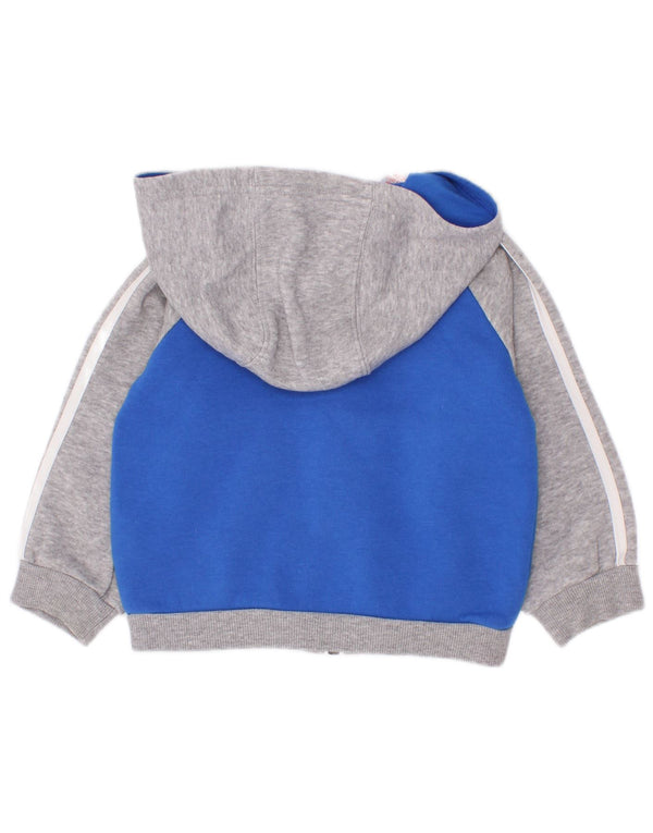 Πουλόβερ Adidas Baby Boys με φερμουάρ κουκούλα 6-9 μηνών Μπλε χρώματος βαμβακερό