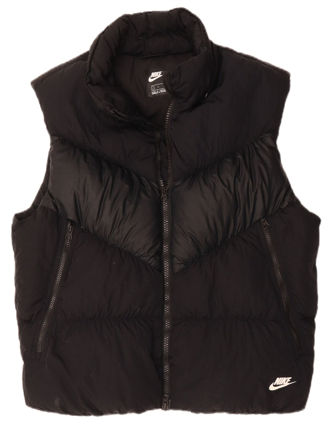 NIKE Ανδρικό padded Gilet UK 40 Large Black Polyester