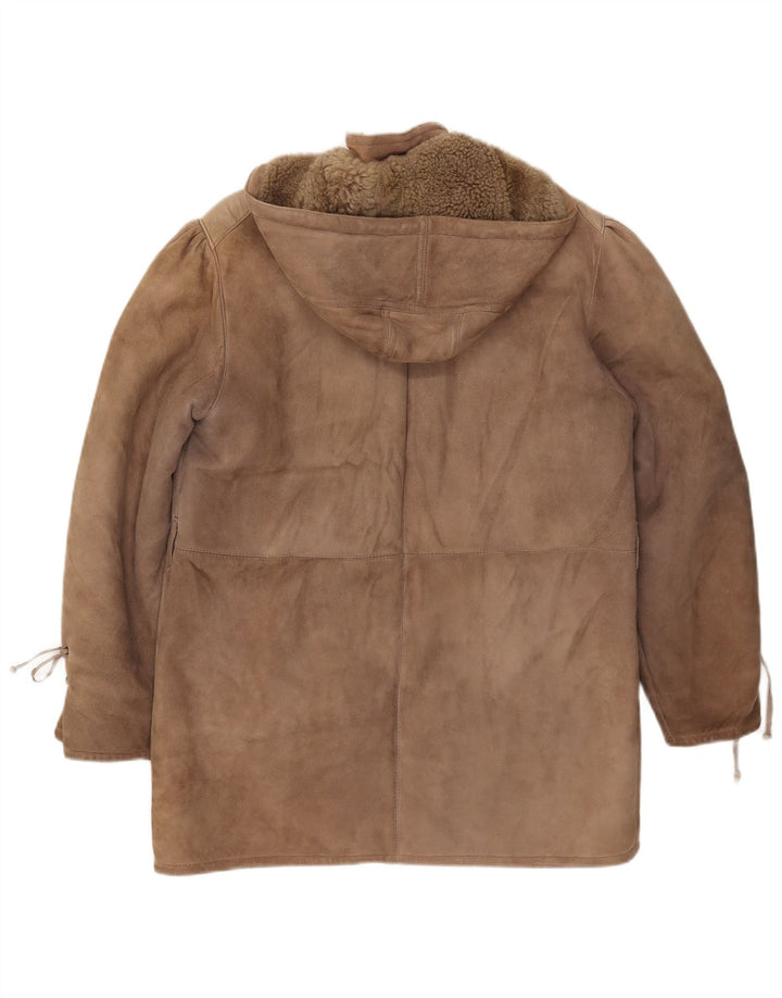 SHEARLING Γυναικείο Παλτό Shearling με κουκούλα IT 48 XL Καφέ