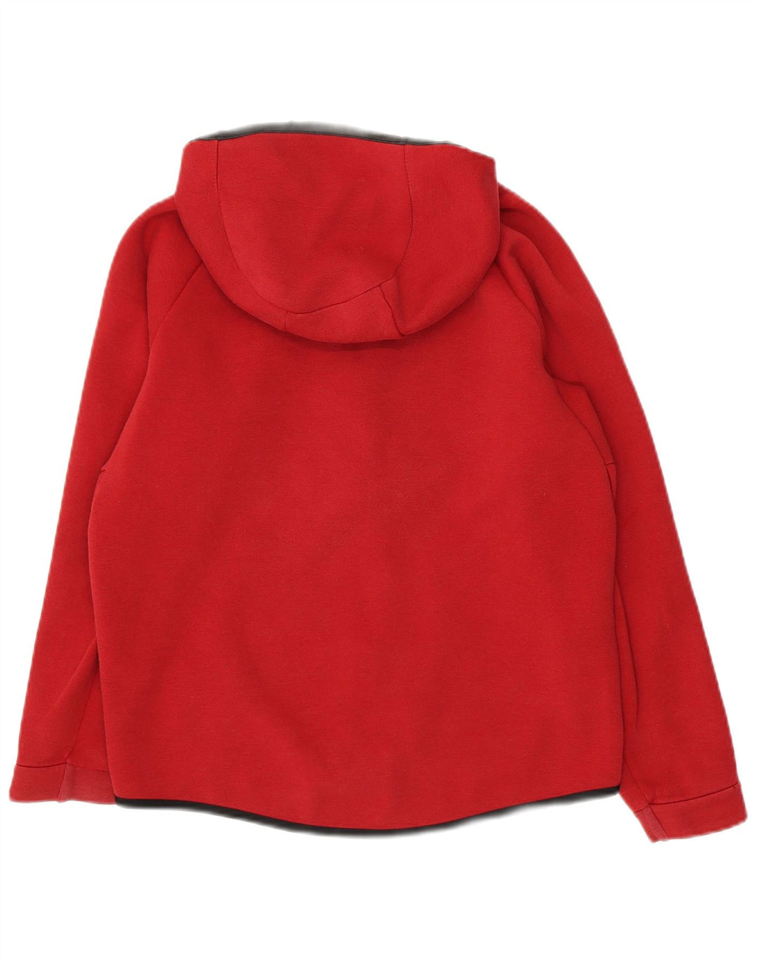 NIKE Womens Oversized Zip Hoodie Sweater UK 14 Medium Red Cotton