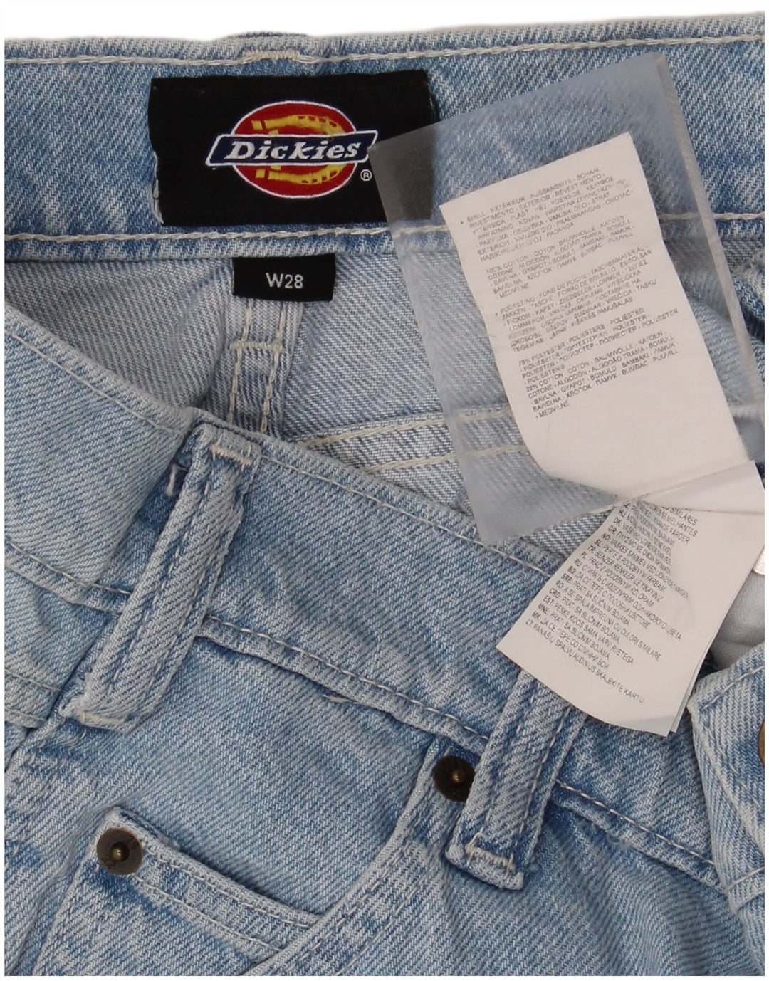 DICKIES Ανδρικό τζιν σορτς Cargo W28 Μικρό Μπλε Βαμβακερό