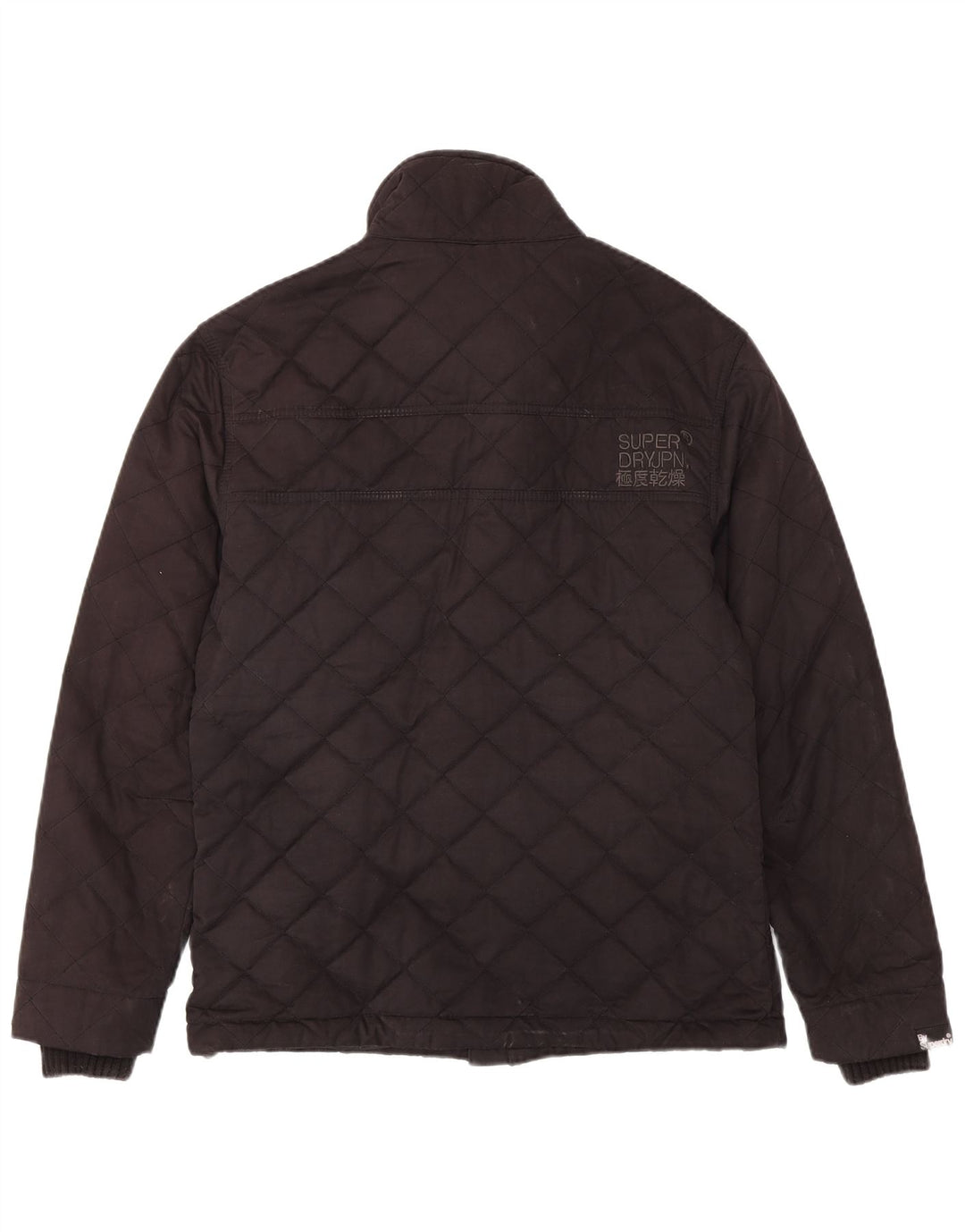 Superdry Mens The Windhiker Quilted Jacket UK 42 XL Black Polyester