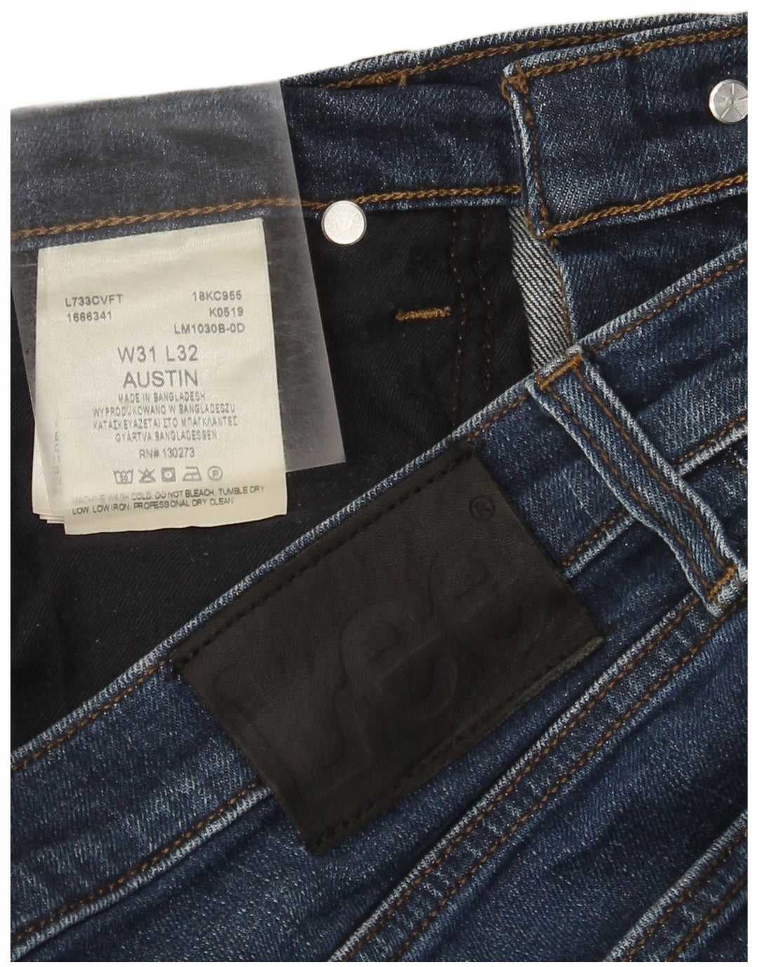 Lee Mens Austin Tapered Jeans W31 L32 Blue Cotton
