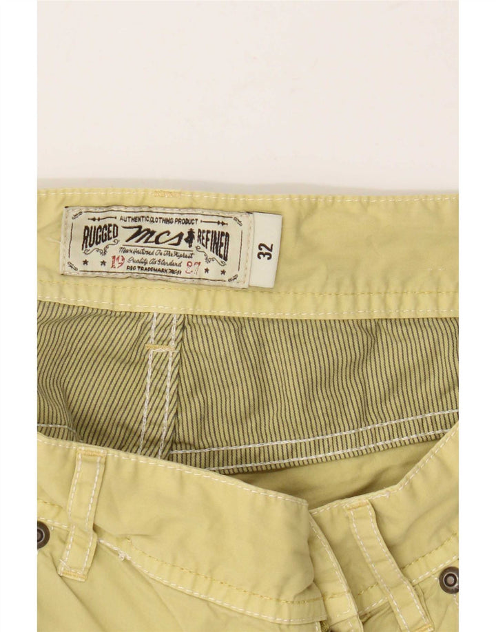 Ανδρικό σορτς Marlboro Classics Casual W32 Μεγάλο κίτρινο βαμβακερό