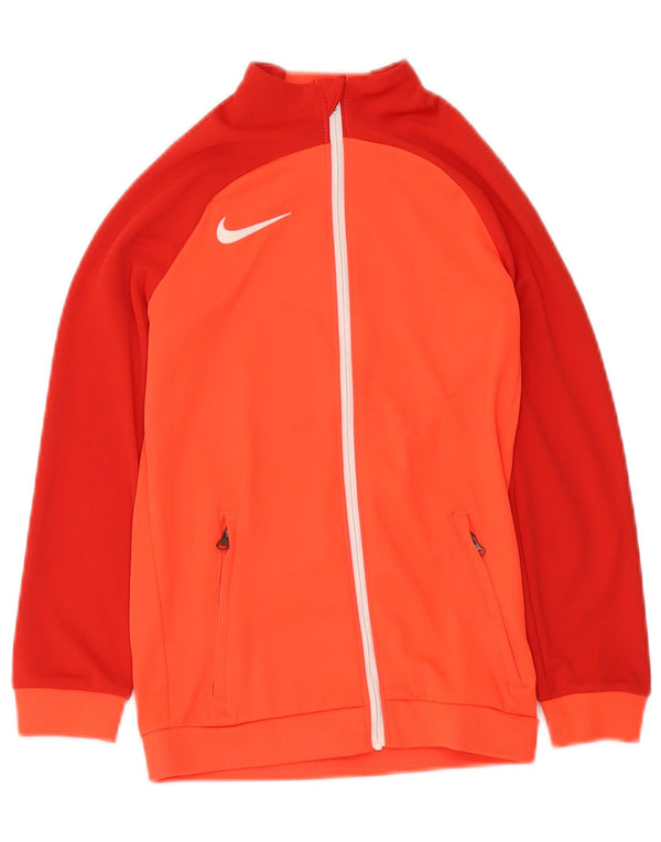 Μπουφάν Nike Girls Dri Fit αθλητική φόρμα 8-9 ετών Small Red Colourblock