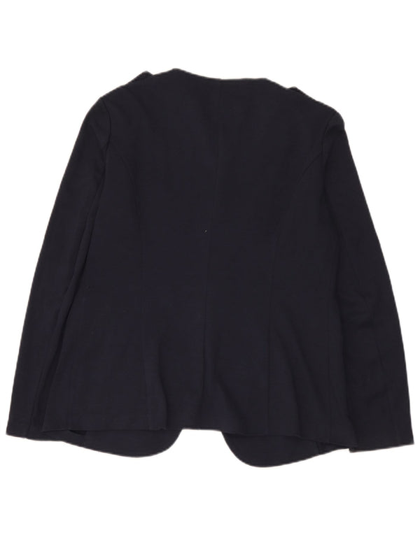 Benetton Γυναικείο Μπουφάν Μπλέιζερ 1 Κουμπιού Military UK 14 Large Navy Blue