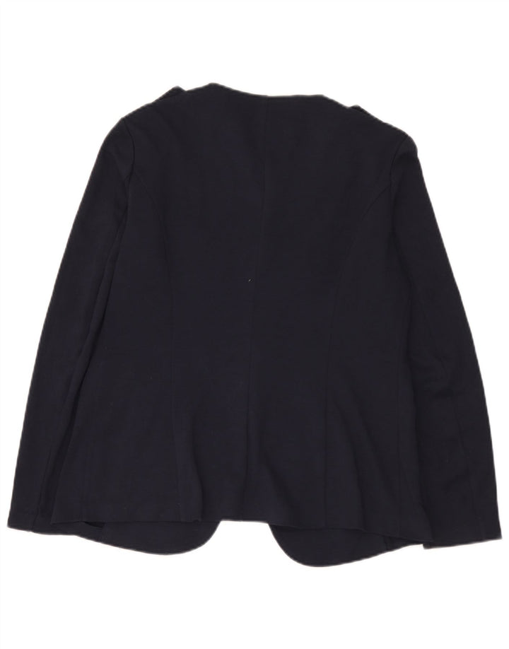 Benetton Γυναικείο Μπουφάν Μπλέιζερ 1 Κουμπιού Military UK 14 Large Navy Blue