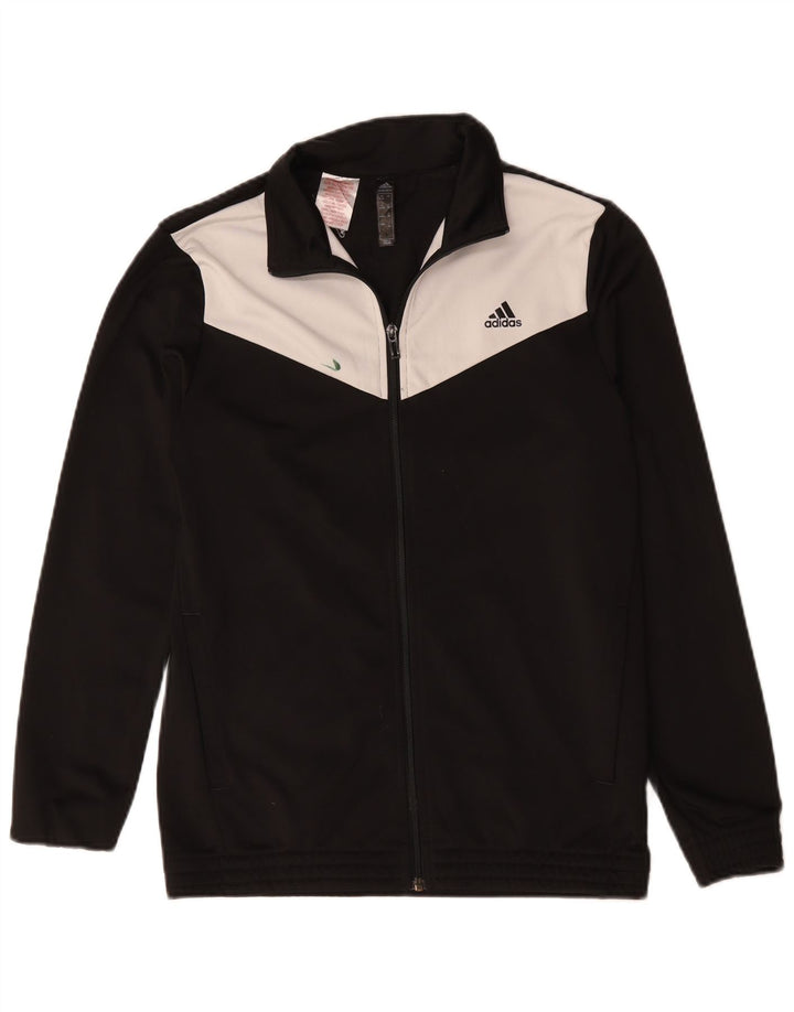 Κορυφαία φόρμα Adidas Boys σακάκι 14-15 ετών Μαύρο Colourblock Πολυεστέρας