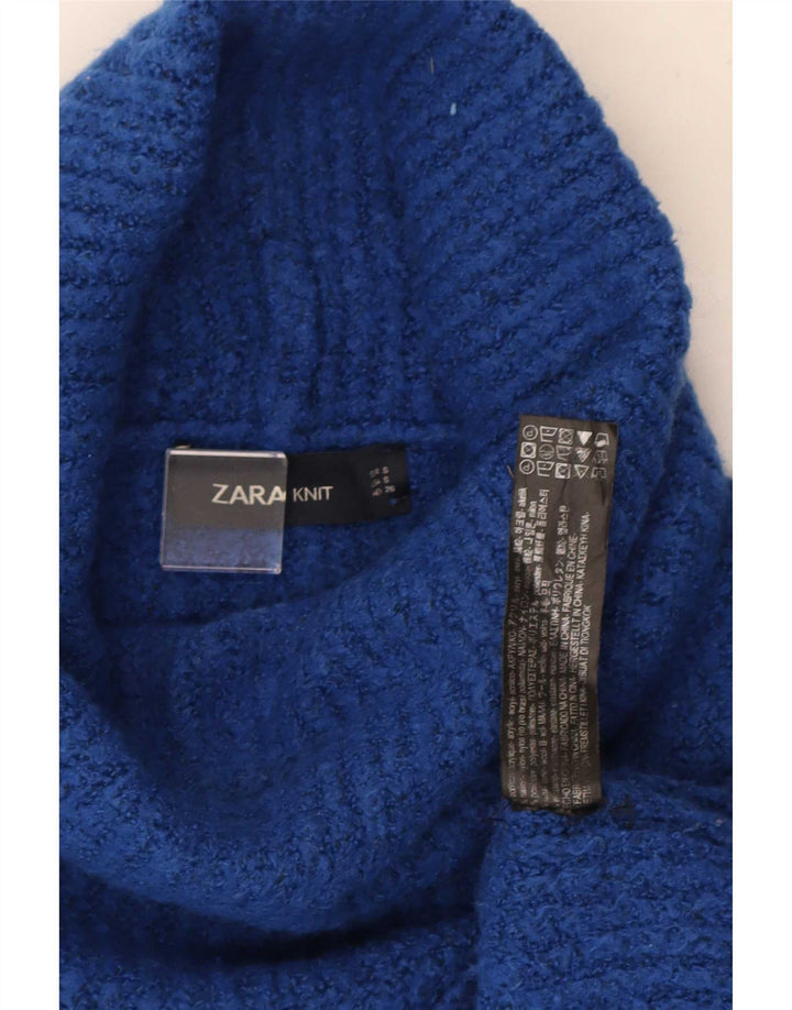 Zara γυναικείο πουλόβερ με ρολό λαιμόκοψη UK 10 μικρό ακρυλικό