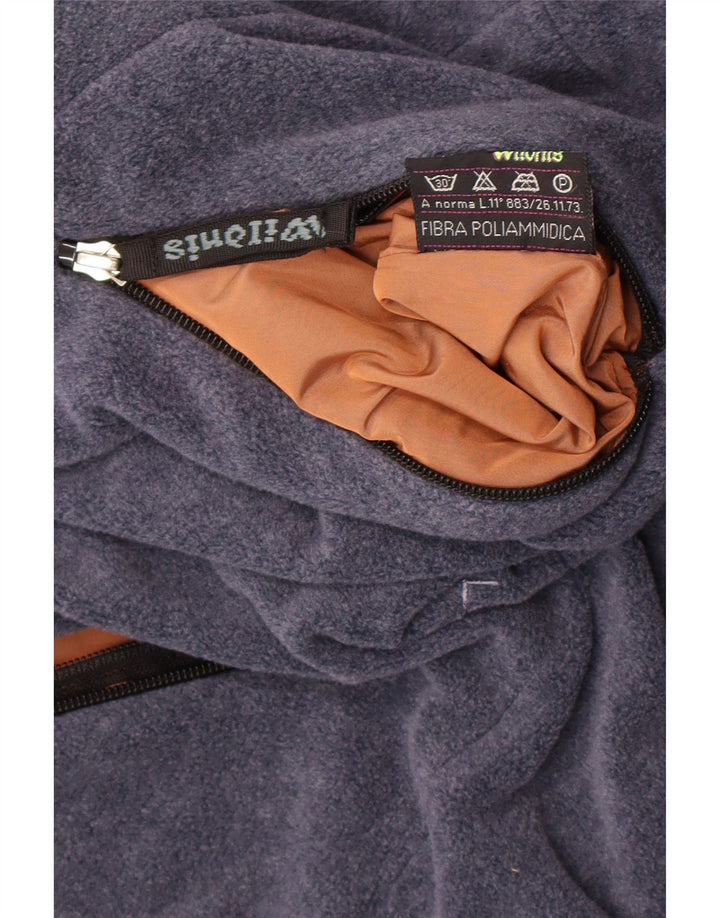 Vintage Ανδρικό Oversized Fleece Reversible Jacket Μικρό καφέ πολυαμίδιο