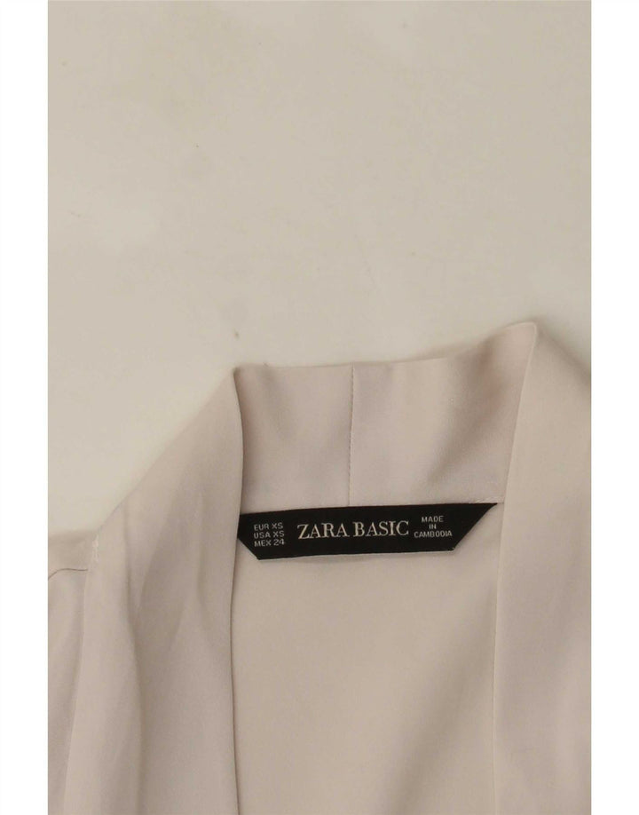 Zara Γυναικεία Μακρυμάνικη Μπλούζα Oversized Μπλούζα UK 6 XS Λευκή