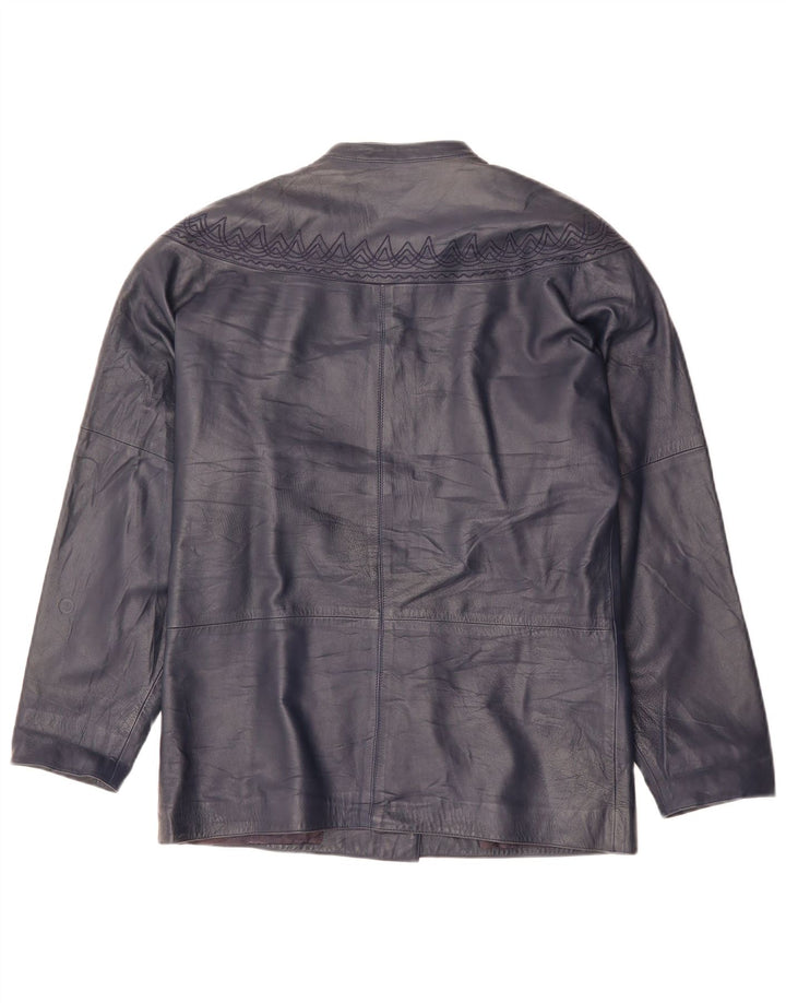 Γυναικείο δερμάτινο μπουφάν GENNY Oversized EU 34 XS Navy Blue