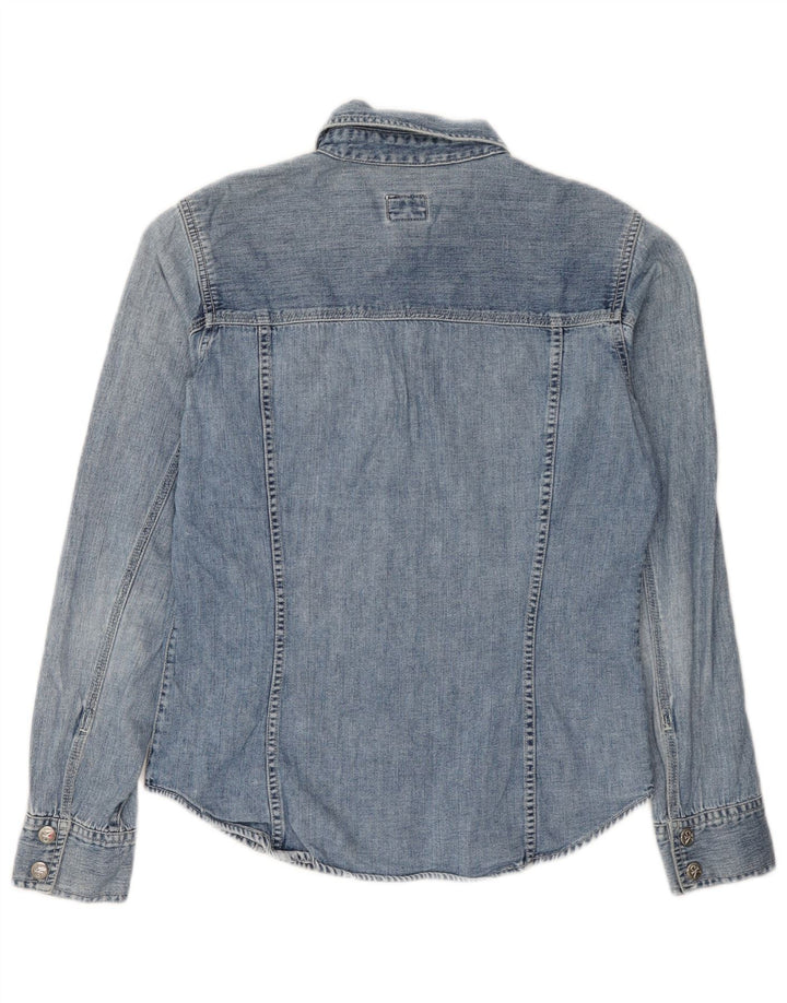 Calvin Klein Jeans Γυναικείο τζιν πουκάμισο μεσαίο μπλε βαμβακερό