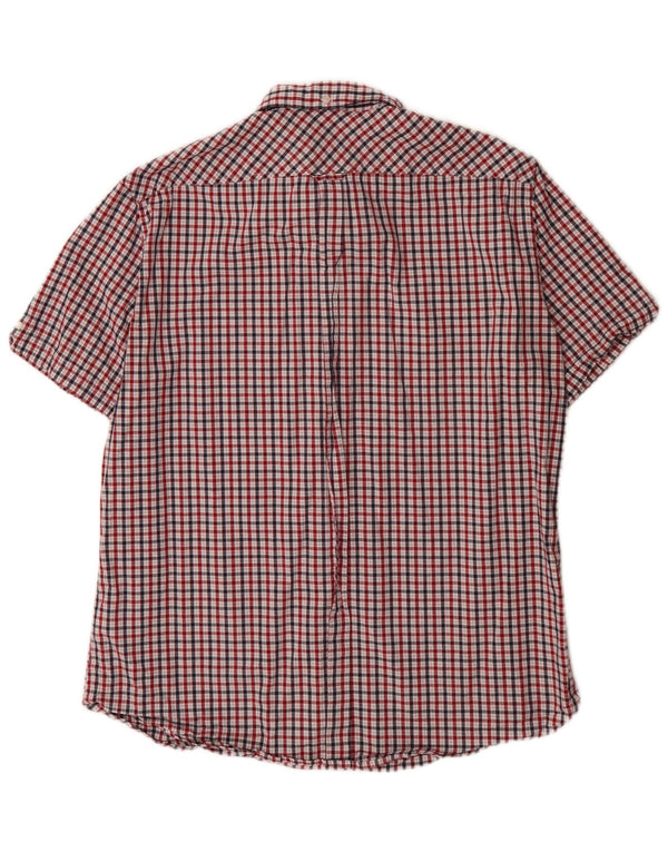 Ben Sherman Ανδρικό κοντομάνικο πουκάμισο κανονικής εφαρμογής XL κόκκινο καρό βαμβακερό