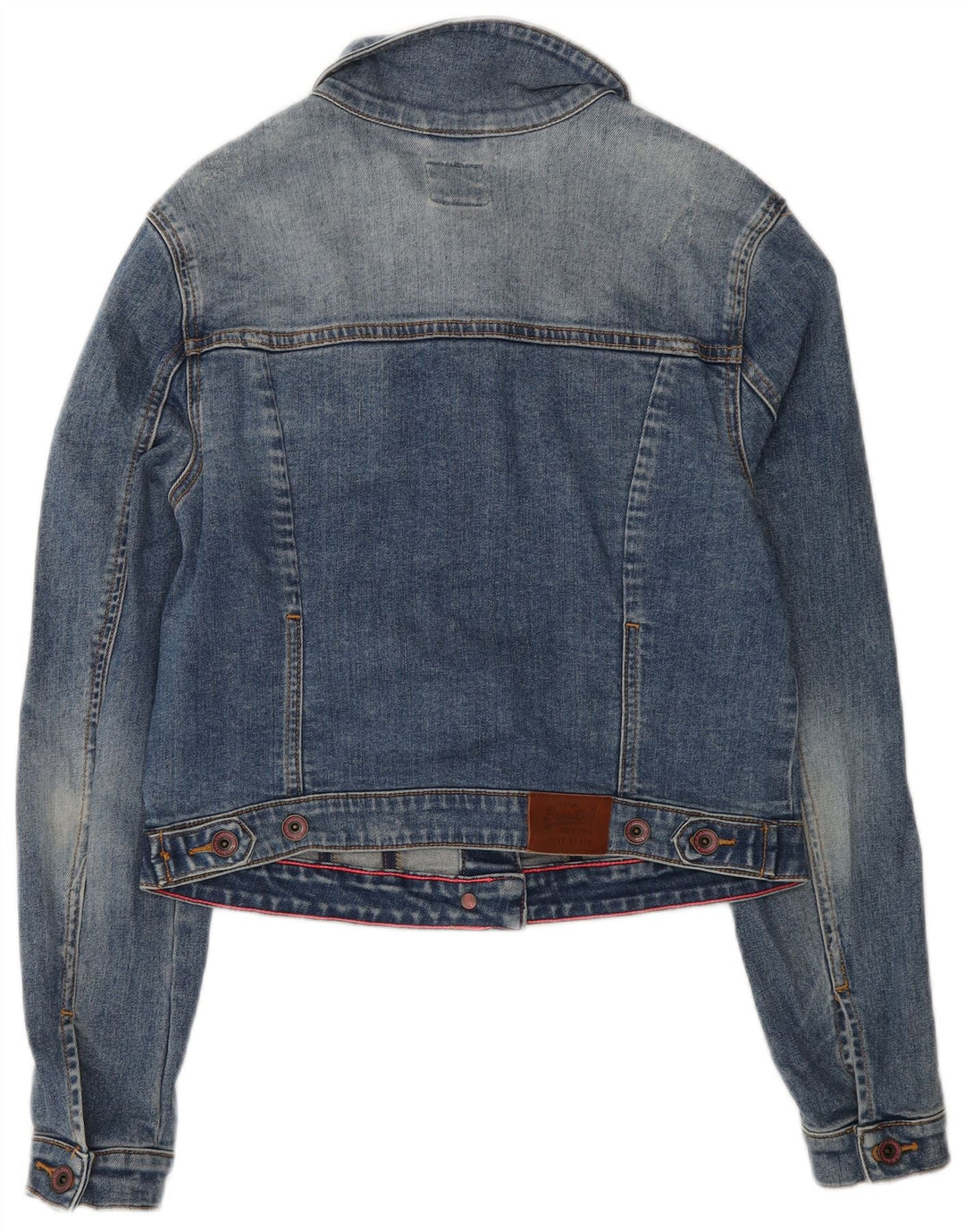 Superdry Γυναικείο Τζιν Μπουφάν UK 14 Large Blue Cotton