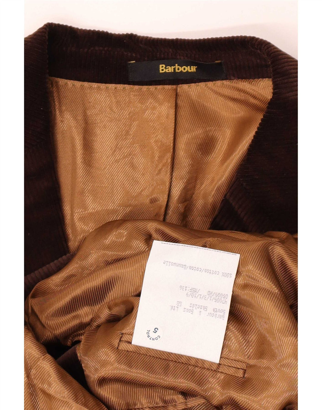 Barbour Ανδρικό μπουφάν 2 κουμπιών κοτλέ σακάκι IT 56 3XL καφέ βαμβακερό