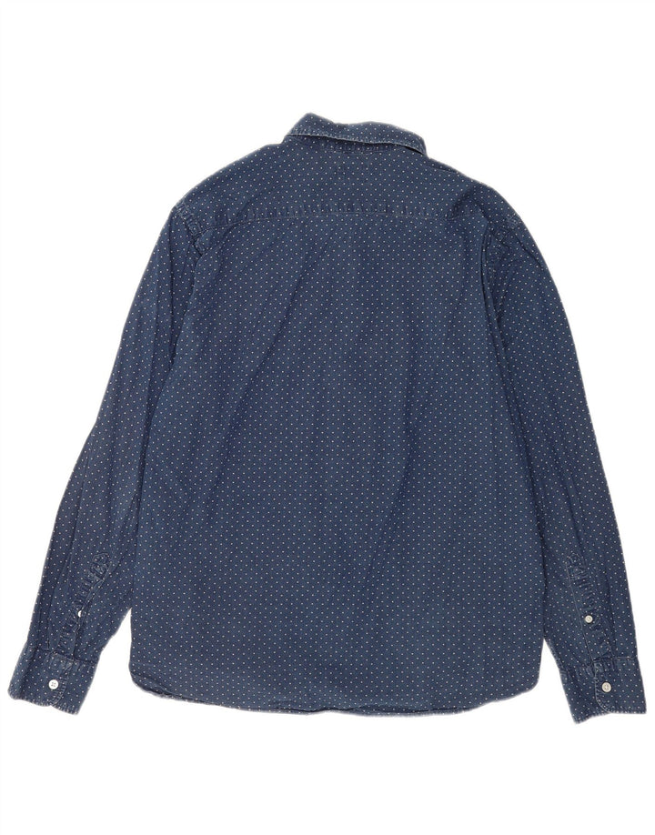 Ανδρικό πουκάμισο Levi's Large Navy Blue με στίγματα από βαμβάκι