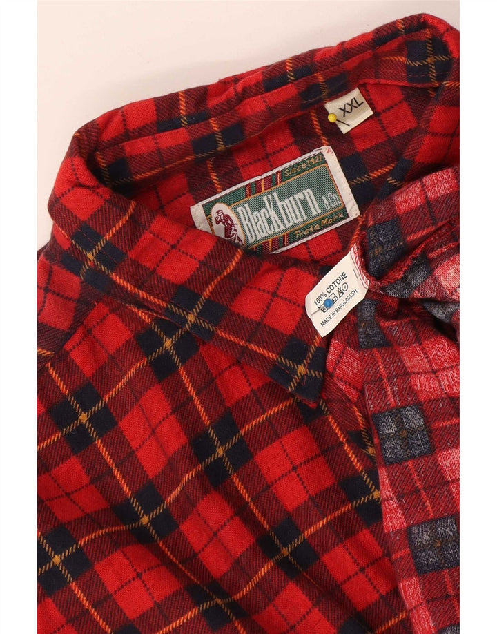 Vintage Ανδρικό Φανελένιο Πουκάμισο 2XL Red Check Cotton