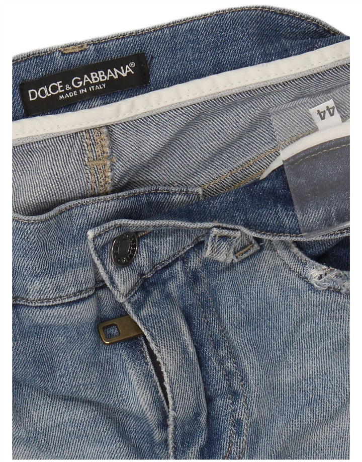 DOLCE & GABBANA Γυναικεία Distressed Slim Jeans IT 44 Medium W30 L32 Blue
