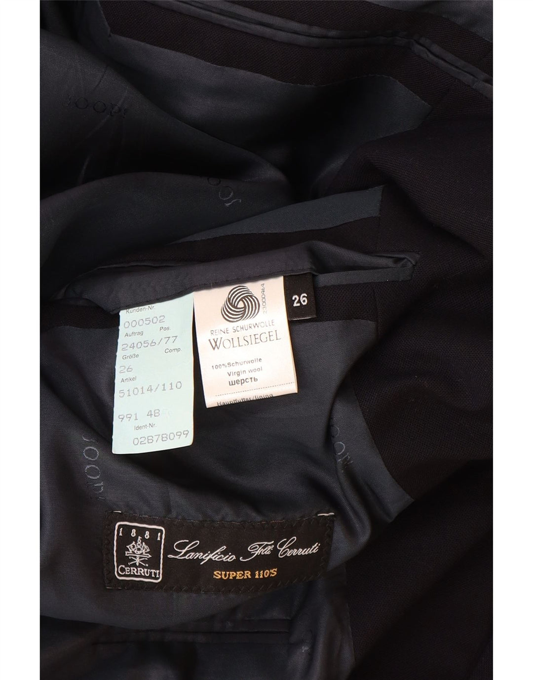 Cerruti 1881 Ανδρικό σακάκι με 3 κουμπιά UK 40 Large Navy Blue Virgin Wool