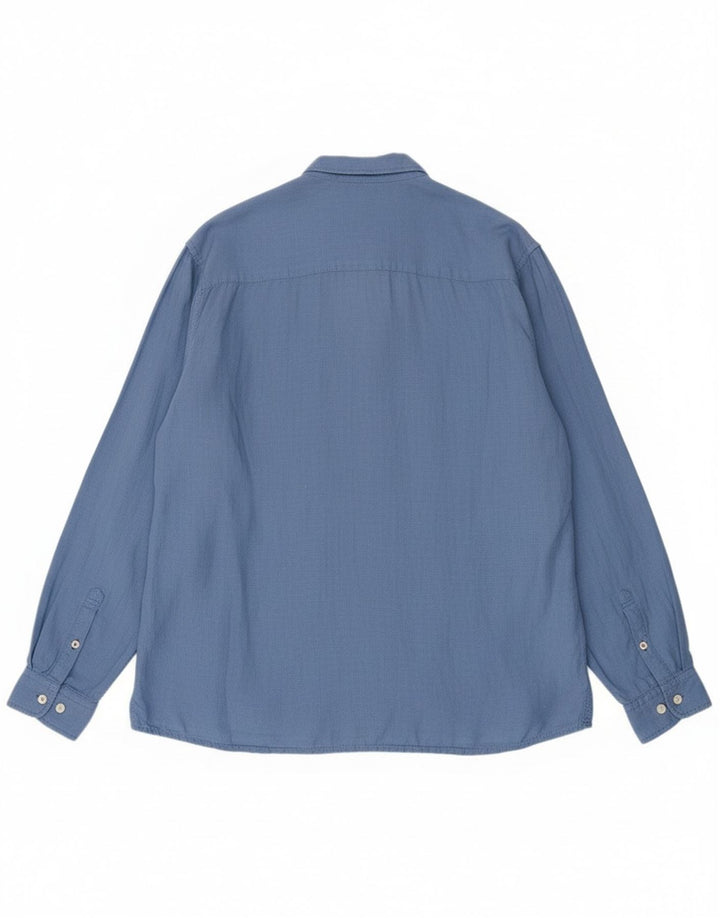 Fat Face Ανδρικό πουκάμισο Casual Fit XL Μπλε λινό