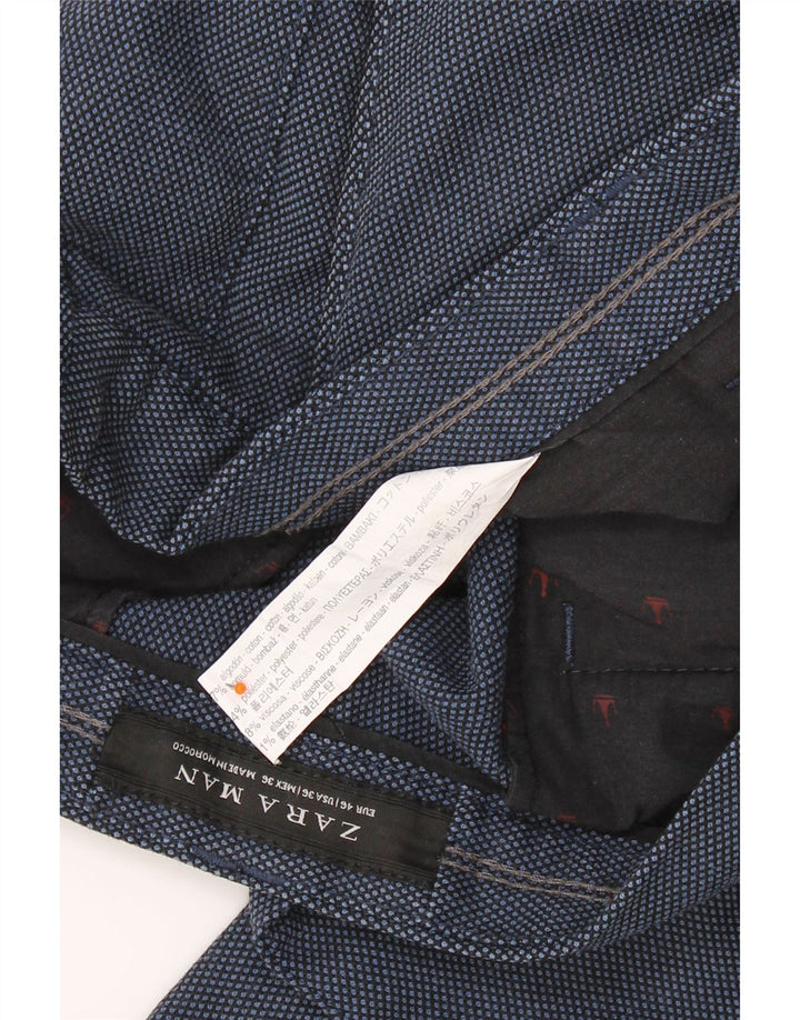 Ανδρικό λεπτό παντελόνι Chino ZARA EU 46 XL W36 L32 Βαμβακερό μπλε ναυτικό