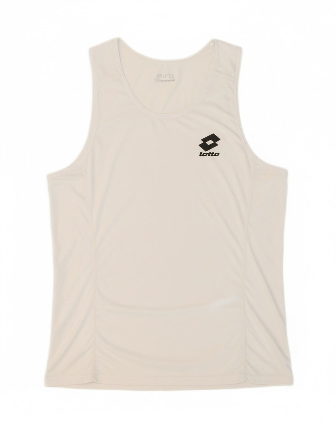 LOTTO Mens Life's Vest Top XL White Polyester Vintage Lotto and Second-Hand Lotto from Messina Hembry 