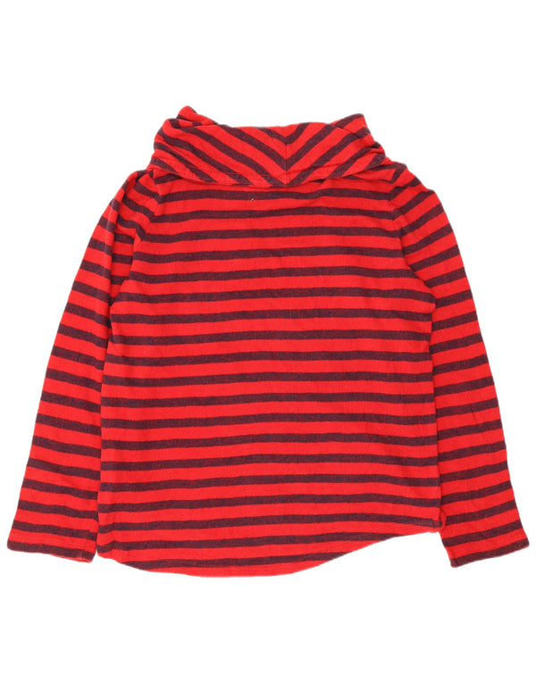 Chaps Γυναικείο φούτερ με ρολό λαιμόκοψη Jumper UK 14 μεγάλο κόκκινο ριγέ βαμβακερό