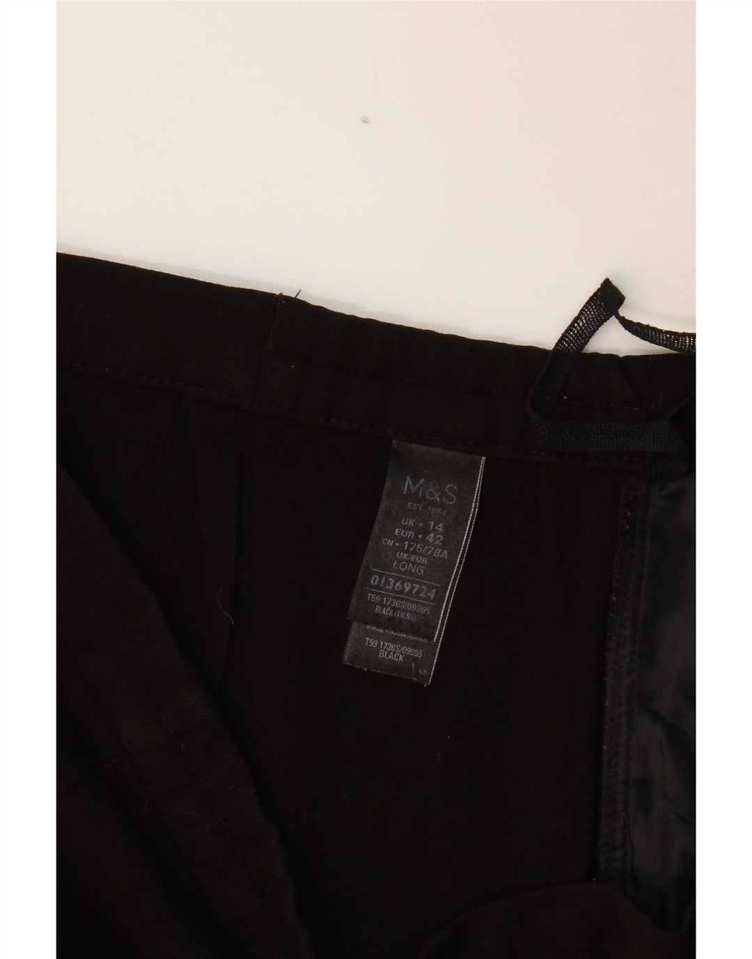 Marks & Spencer Γυναικεία Casual Παντελόνια UK 14 Large W34 L32 Μαύρο Πολυεστέρας