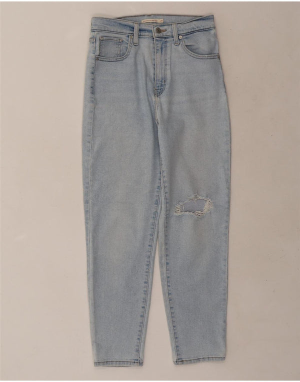 Levi's Womens Mom Distressed ψηλόμεσο τζιν W28 L27 Μπλε βαμβακερό