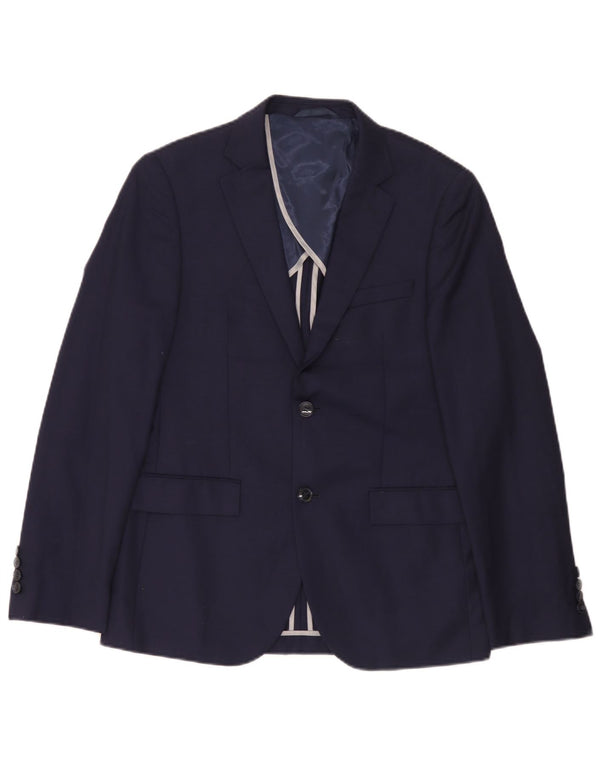Dkny Ανδρικό σακάκι σακάκι με 2 κουμπιά UK 38 Medium Navy Blue Wool