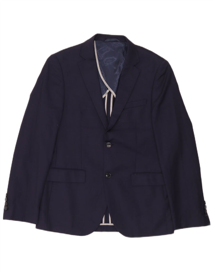 Dkny Ανδρικό σακάκι σακάκι με 2 κουμπιά UK 38 Medium Navy Blue Wool