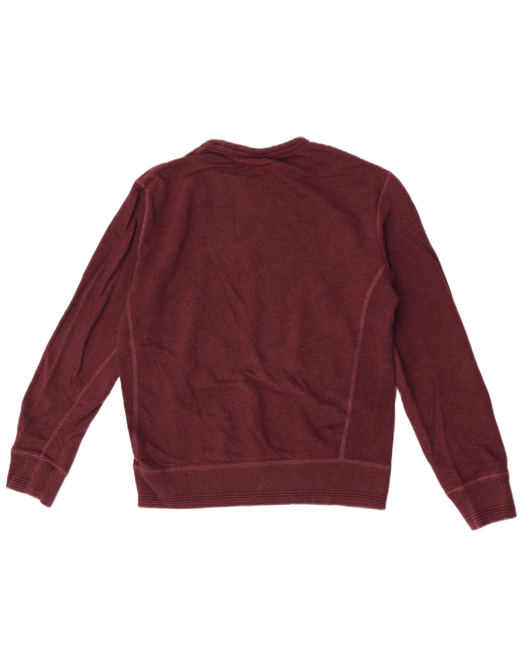 Marks & Spencer Ανδρικό Φούτερ Jumper Μικρό Βουργουνδί Βαμβακερό