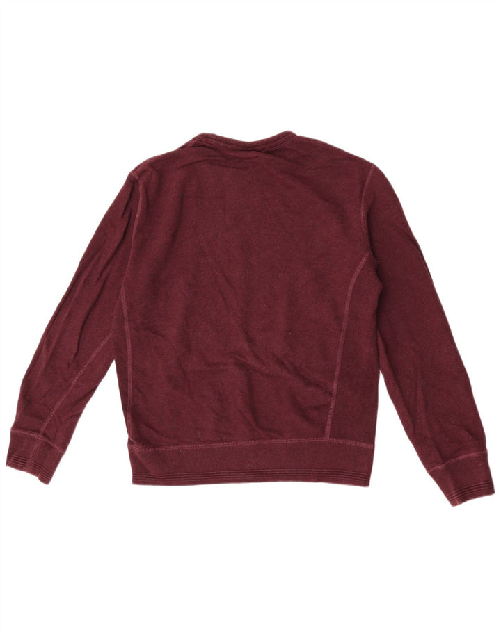 Marks & Spencer Ανδρικό Φούτερ Jumper Μικρό Βουργουνδί Βαμβακερό