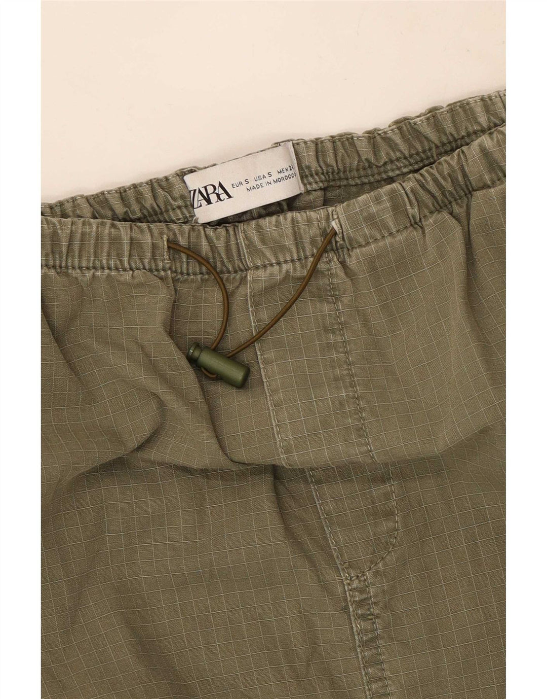 Zara Γυναικεία Maxi Φούστα Small W26 Khaki Check