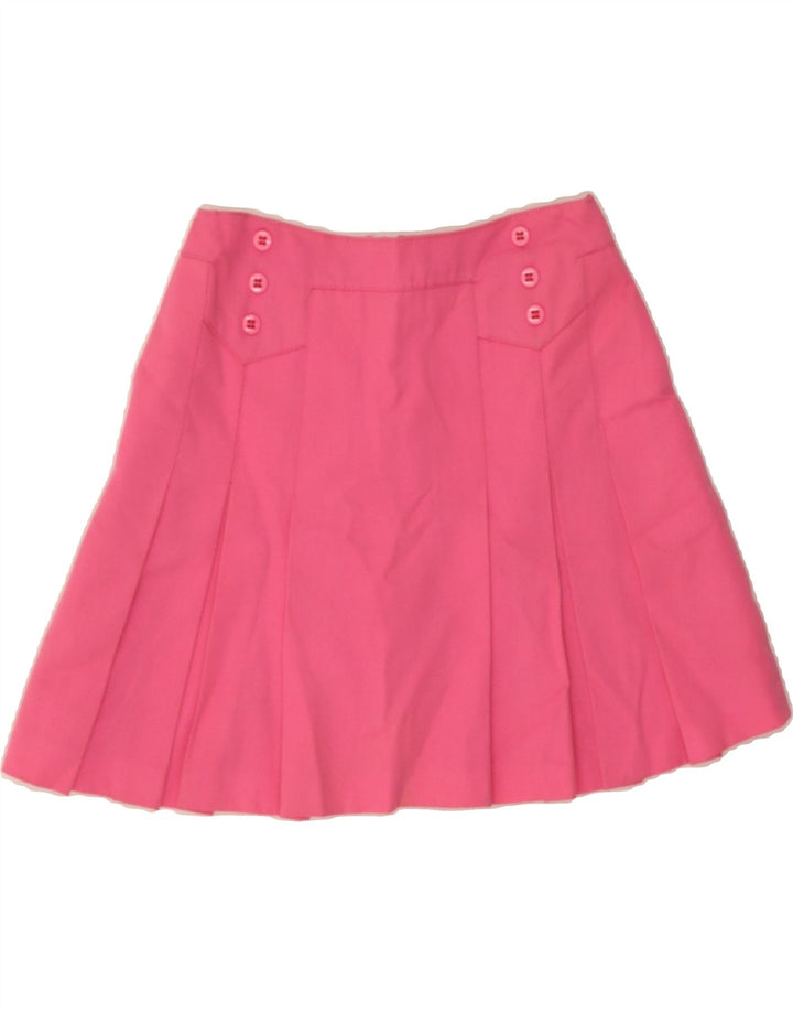 TREVIRA Womens Mini Skirt W24 XS Pink Polyester Vintage Trevira and Second-Hand Trevira from Messina Hembry 