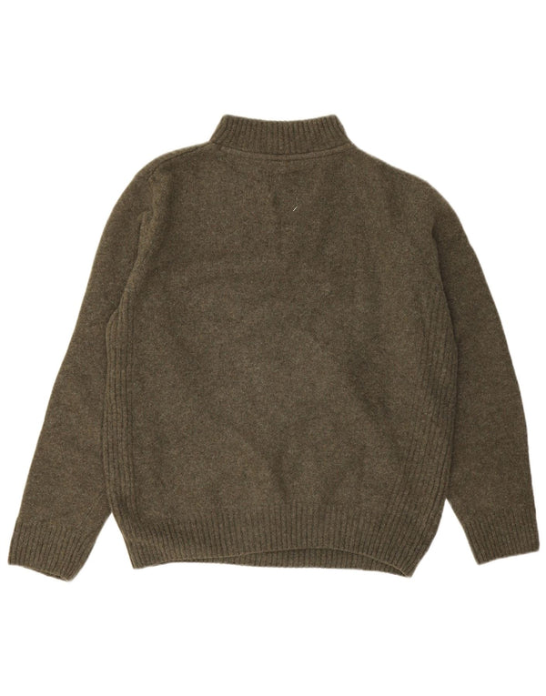 Γυναικείο πουλόβερ με φερμουάρ Barbour UK 18 XL Χακί μαλλί