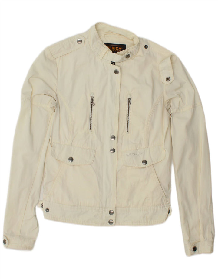 WOOLRICH Γυναικείο Utility Jacket UK 10 Small Off White Polyester