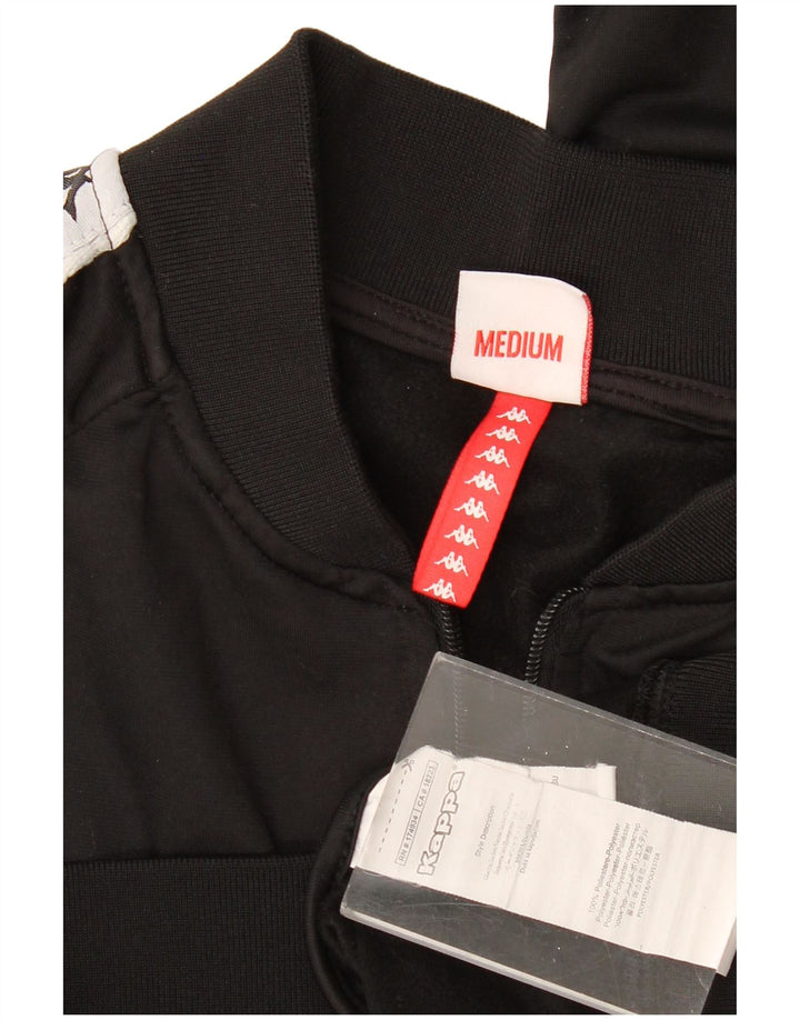 KAPPA Γυναικεία αθλητική φόρμα γραφικών Top Jacket UK 14 Medium Black Colourblock