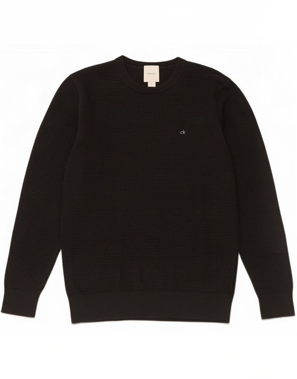 Ανδρικό πουλόβερ Calvin Klein Crew Neck Jumper XS Μαύρο βαμβακερό