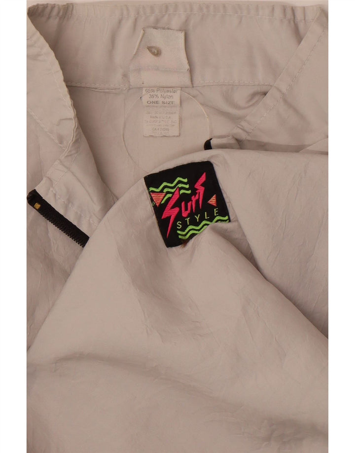 Vintage ανδρική φόρμα πουλόβερ με φερμουάρ Top One Size Grey Polyester