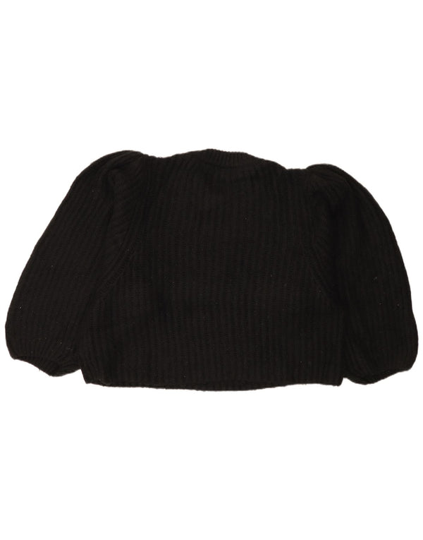 Γυναικείο πουλόβερ Topshop Crop Oversized Crew Neck Jumper UK 14 Medium Black