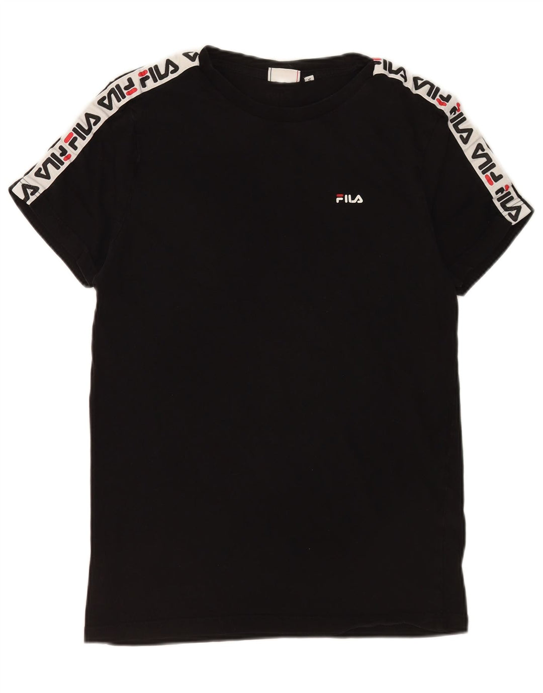 Fila Ανδρικό γραφικό T-Shirt Top Μικρό μαύρο βαμβακερό