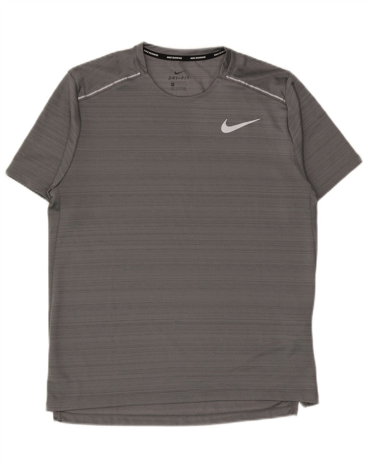 Ανδρικό T-Shirt Nike Dri Fit Τοπ μεσαίου γκρι ριγέ πολυεστέρα