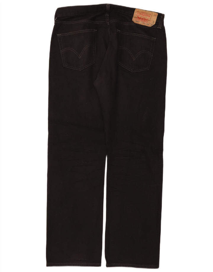 Levi's Mens 501 Straight Jeans W36 L32 Μαύρο βαμβακερό