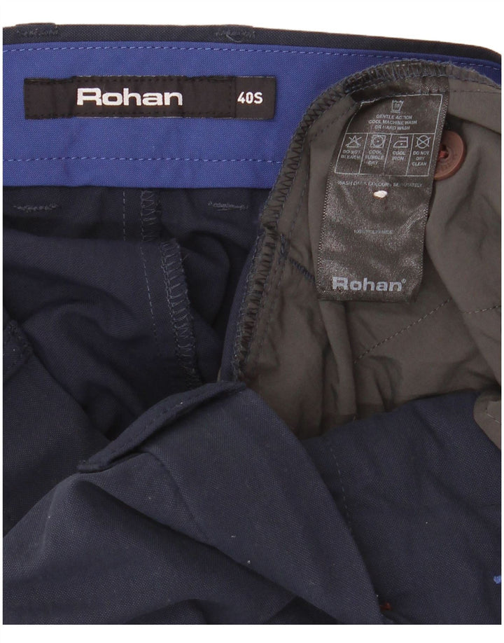 Ανδρικό ίσιο παντελόνι Chino Rohan W40 L30 Navy Blue Polyamide