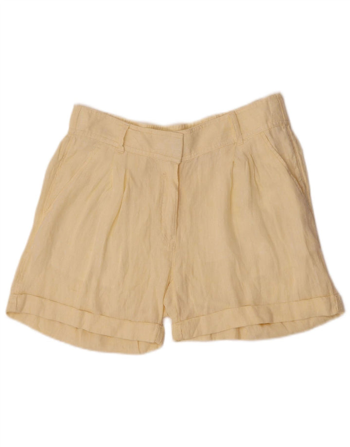 Marks & Spencer Γυναικείο σορτς Chino UK 12 Medium W30 Yellow λινό