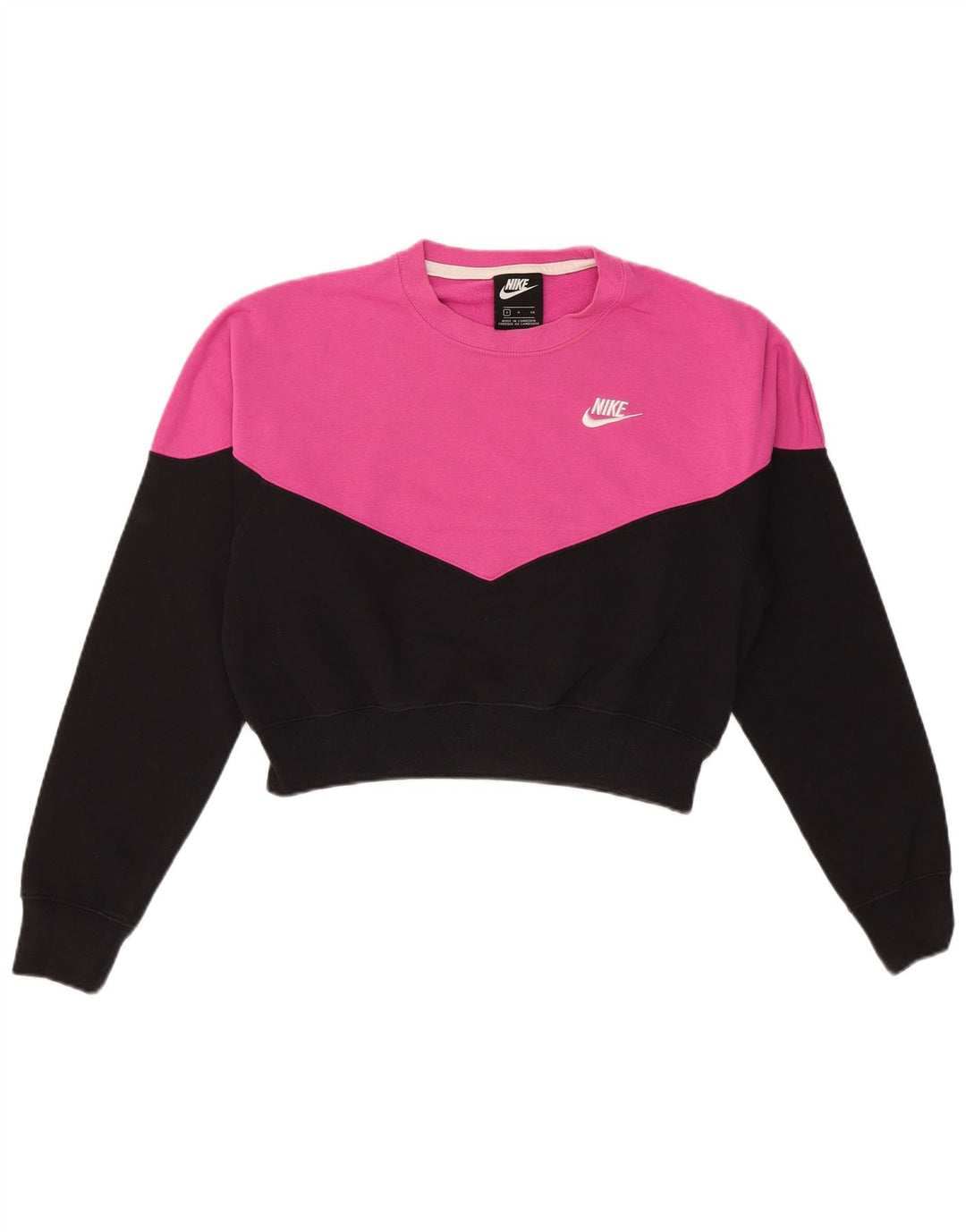 Γυναικείο φούτερ Nike Crop Jumper UK 10 Small Pink Colourblock