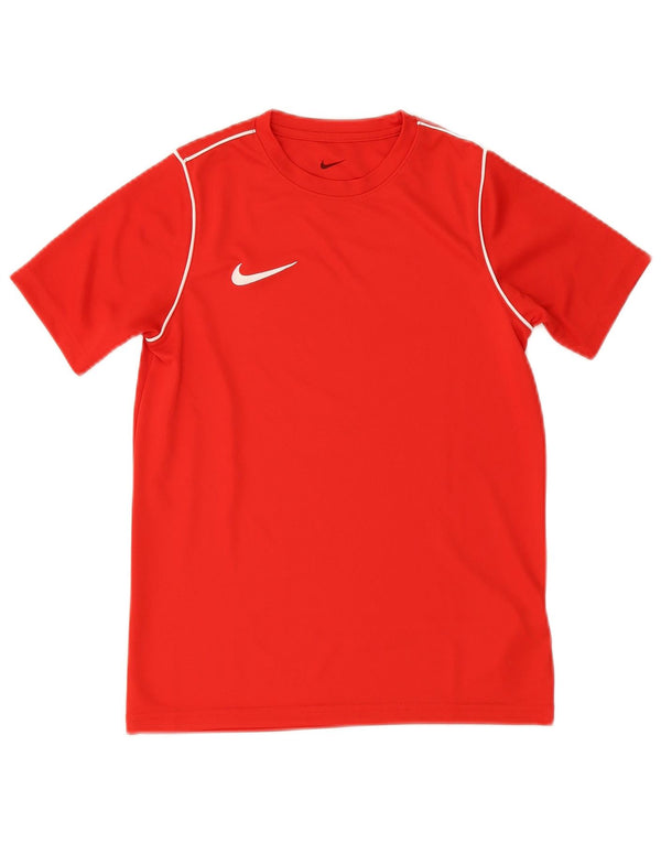 T-shirt Nike Boys Dri Fit Top 10-11 ετών Μεσαίο κόκκινο πολυεστέρα